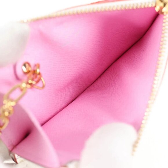 LOUIS VUITTON Monogram Multicolor Pochette Cles NM White M93734 LV Auth 125425V - Picture 10 of 16